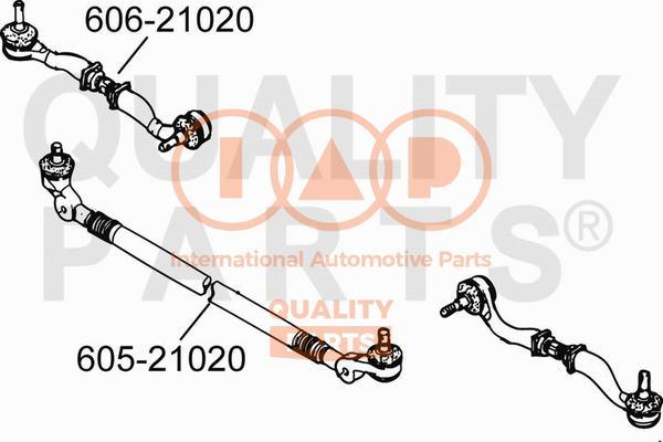 IAP QUALITY PARTS 606-21020 - Угловой шарнир, продольная рулевая тяга autospares.lv