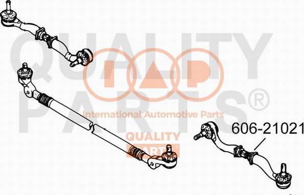 IAP QUALITY PARTS 606-21021 - Угловой шарнир, продольная рулевая тяга autospares.lv