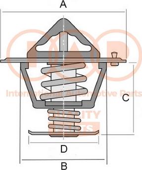 IAP QUALITY PARTS 155-10052 - Термостат охлаждающей жидкости / корпус autospares.lv