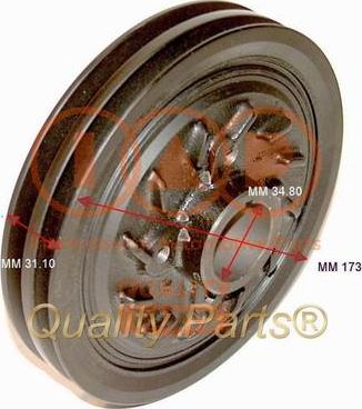 IAP QUALITY PARTS 132-12021 - Шкив коленчатого вала autospares.lv