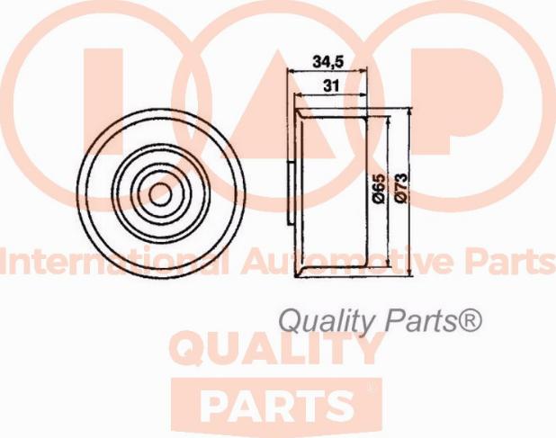 IAP QUALITY PARTS 12709031 - Натяжной ролик, зубчатый ремень ГРМ autospares.lv