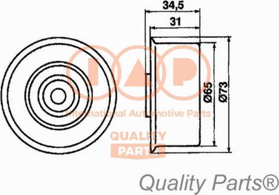 IAP QUALITY PARTS 12709031 - Натяжной ролик, зубчатый ремень ГРМ autospares.lv