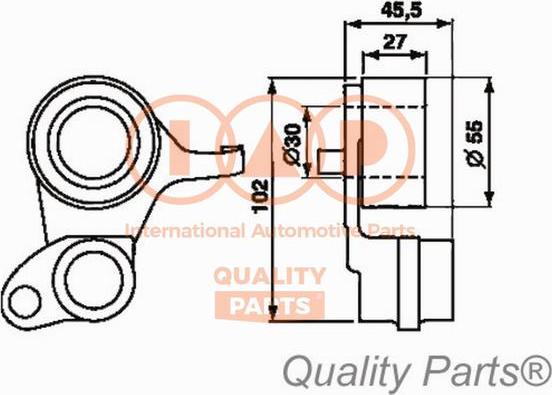 IAP QUALITY PARTS 12706031 - Натяжной ролик, зубчатый ремень ГРМ autospares.lv