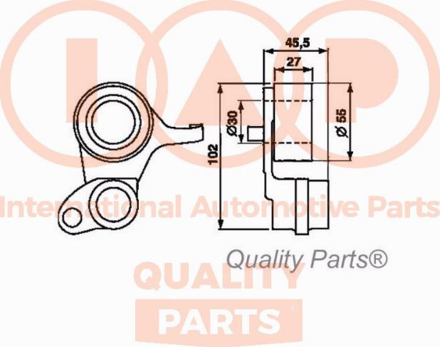 IAP QUALITY PARTS 12706031 - Натяжной ролик, зубчатый ремень ГРМ autospares.lv