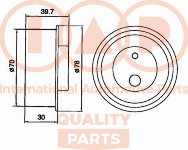 IAP QUALITY PARTS 127-07096 - Натяжной ролик, зубчатый ремень ГРМ autospares.lv