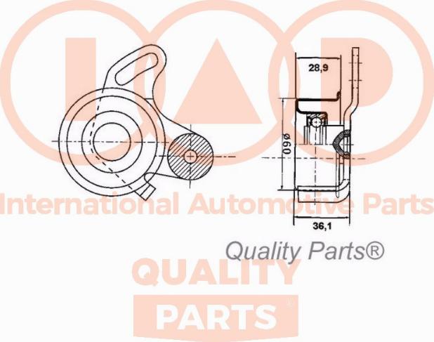 IAP QUALITY PARTS 12707040 - Натяжной ролик, зубчатый ремень ГРМ autospares.lv