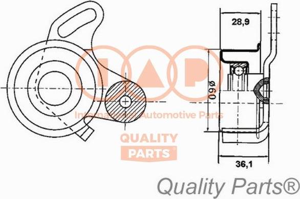 IAP QUALITY PARTS 12707040 - Натяжной ролик, зубчатый ремень ГРМ autospares.lv