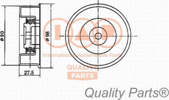 IAP QUALITY PARTS 127-07033 - Натяжной ролик, зубчатый ремень ГРМ autospares.lv