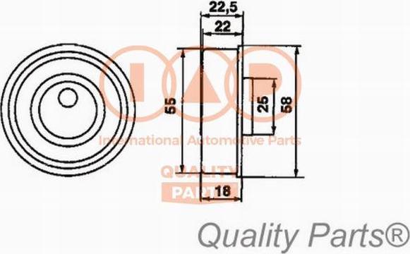 IAP QUALITY PARTS 127-07032 - Натяжной ролик, зубчатый ремень ГРМ autospares.lv