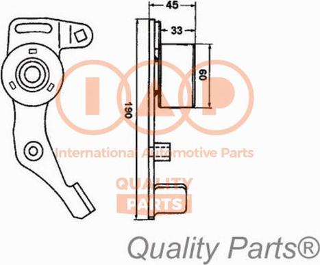 IAP QUALITY PARTS 127-07024 - Натяжной ролик, зубчатый ремень ГРМ autospares.lv