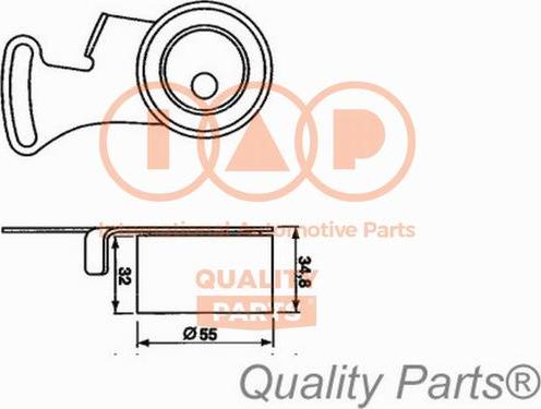 IAP QUALITY PARTS 12714070 - Натяжной ролик, зубчатый ремень ГРМ autospares.lv