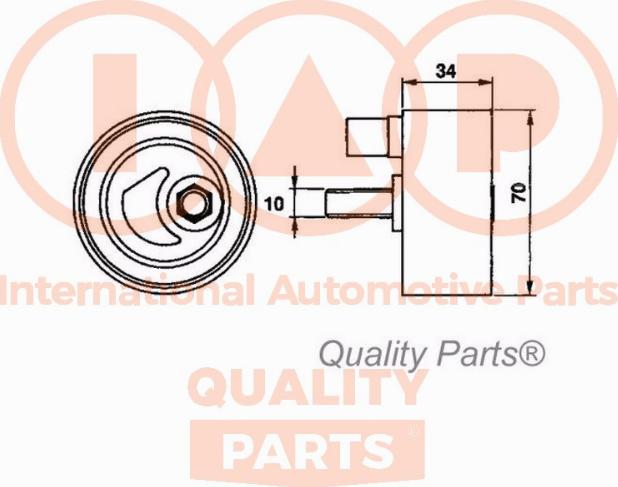 IAP QUALITY PARTS 127-15030 - Натяжной ролик, зубчатый ремень ГРМ autospares.lv