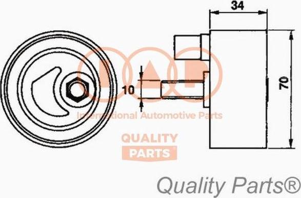 IAP QUALITY PARTS 127-15030 - Натяжной ролик, зубчатый ремень ГРМ autospares.lv