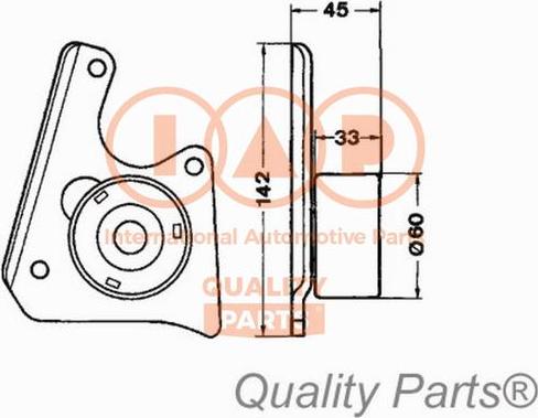 IAP QUALITY PARTS 12716052 - Натяжной ролик, зубчатый ремень ГРМ autospares.lv