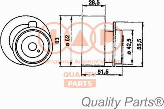 IAP QUALITY PARTS 12711022 - Натяжной ролик, зубчатый ремень ГРМ autospares.lv