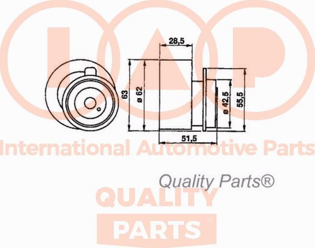 IAP QUALITY PARTS 12711022 - Натяжной ролик, зубчатый ремень ГРМ autospares.lv