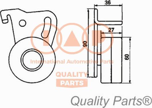 IAP QUALITY PARTS 12713096 - Натяжной ролик, зубчатый ремень ГРМ autospares.lv