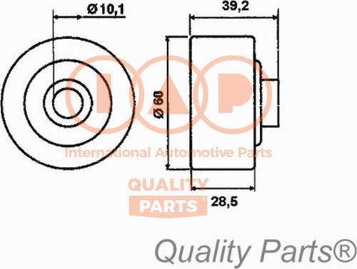 IAP QUALITY PARTS 12713093 - Натяжной ролик, зубчатый ремень ГРМ autospares.lv