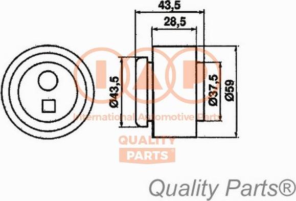 IAP QUALITY PARTS 12713092 - Натяжной ролик, зубчатый ремень ГРМ autospares.lv