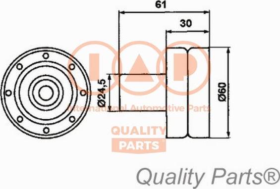 IAP QUALITY PARTS 12713085 - Натяжной ролик, зубчатый ремень ГРМ autospares.lv