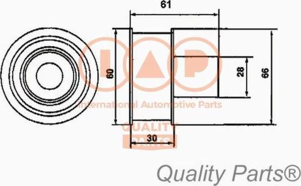 IAP QUALITY PARTS 12713086 - Натяжной ролик, зубчатый ремень ГРМ autospares.lv