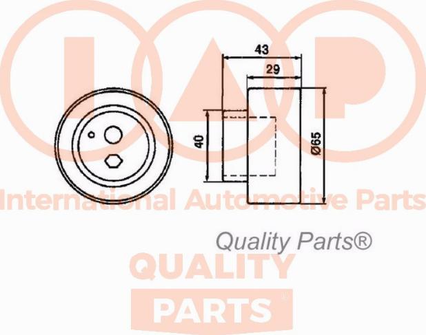 IAP QUALITY PARTS 12713081 - Натяжной ролик, зубчатый ремень ГРМ autospares.lv