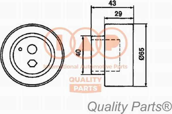 IAP QUALITY PARTS 12713081 - Натяжной ролик, зубчатый ремень ГРМ autospares.lv