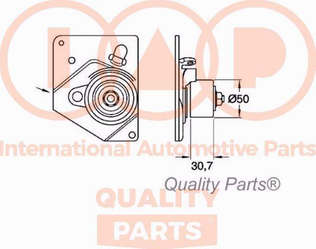 IAP QUALITY PARTS 127-13088 - Натяжной ролик, зубчатый ремень ГРМ autospares.lv