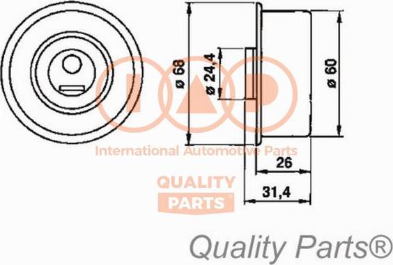 IAP QUALITY PARTS 12713082 - Натяжной ролик, зубчатый ремень ГРМ autospares.lv