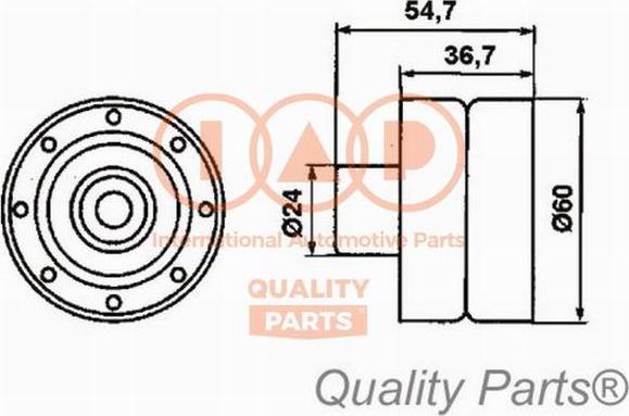 IAP QUALITY PARTS 127-13031 - Натяжной ролик, зубчатый ремень ГРМ autospares.lv