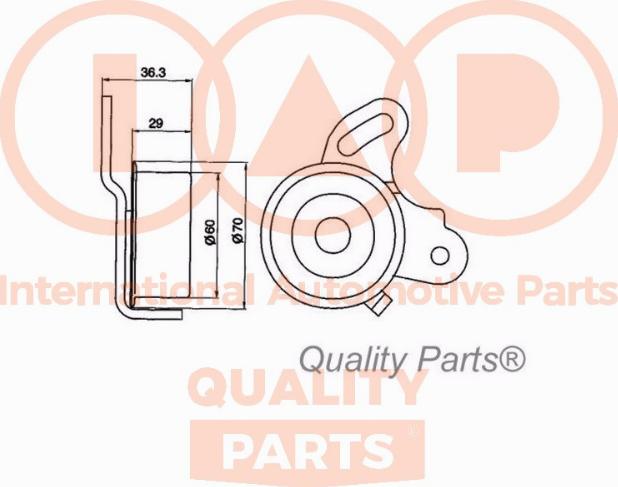 IAP QUALITY PARTS 12712090 - Натяжной ролик, зубчатый ремень ГРМ autospares.lv