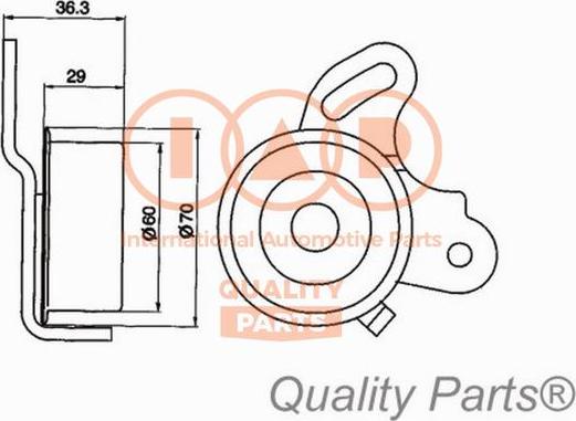 IAP QUALITY PARTS 12712090 - Натяжной ролик, зубчатый ремень ГРМ autospares.lv