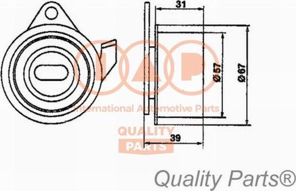 IAP QUALITY PARTS 12712091 - Натяжной ролик, зубчатый ремень ГРМ autospares.lv