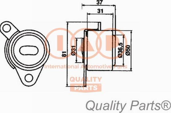 IAP QUALITY PARTS 12712083 - Натяжной ролик, зубчатый ремень ГРМ autospares.lv