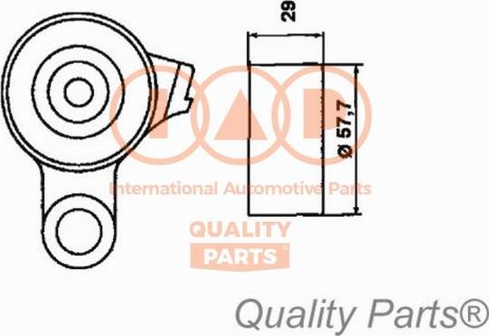 IAP QUALITY PARTS 12717095 - Натяжной ролик, зубчатый ремень ГРМ autospares.lv