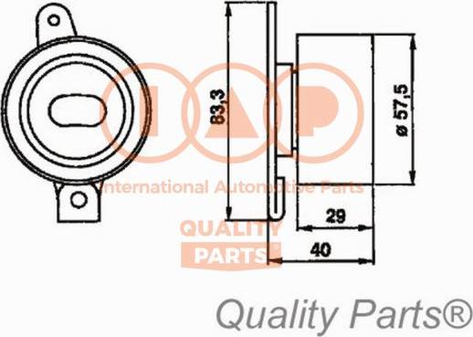 IAP QUALITY PARTS 12717091 - Натяжной ролик, зубчатый ремень ГРМ autospares.lv