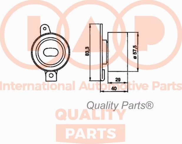 IAP QUALITY PARTS 12717091 - Натяжной ролик, зубчатый ремень ГРМ autospares.lv