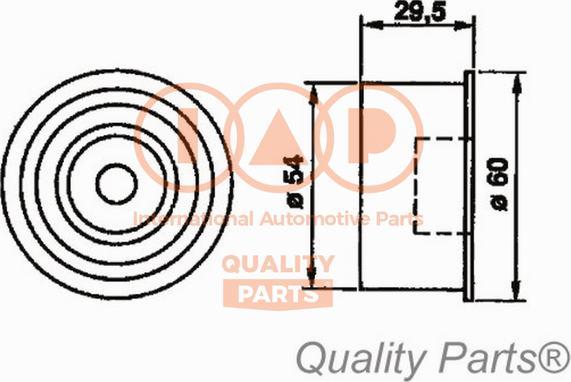 IAP QUALITY PARTS 12717093 - Натяжной ролик, зубчатый ремень ГРМ autospares.lv