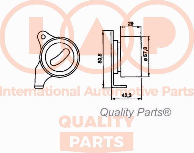 IAP QUALITY PARTS 12717092 - Натяжной ролик, зубчатый ремень ГРМ autospares.lv