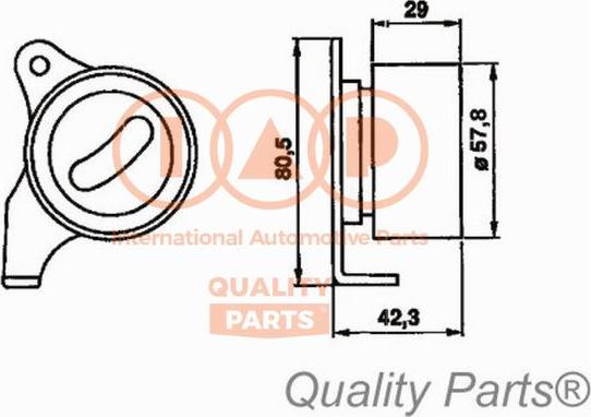 IAP QUALITY PARTS 12717092 - Натяжной ролик, зубчатый ремень ГРМ autospares.lv