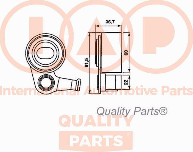 IAP QUALITY PARTS 127-17040 - Натяжной ролик, зубчатый ремень ГРМ autospares.lv