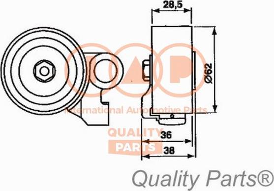 IAP QUALITY PARTS 127-17054 - Натяжной ролик, зубчатый ремень ГРМ autospares.lv