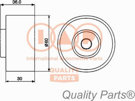 IAP QUALITY PARTS 12717051 - Натяжной ролик, зубчатый ремень ГРМ autospares.lv