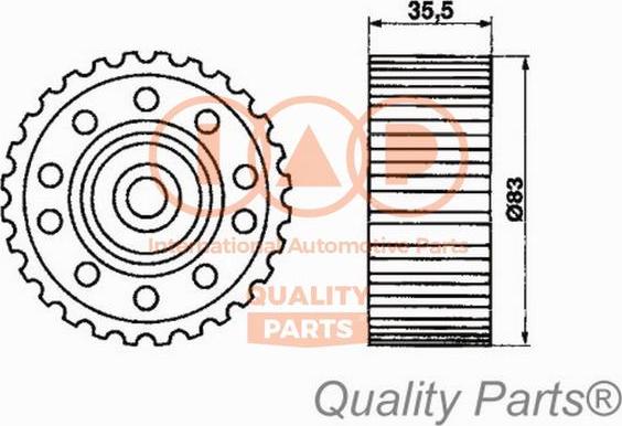 IAP QUALITY PARTS 12717053 - Натяжной ролик, зубчатый ремень ГРМ autospares.lv