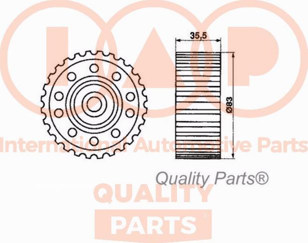 IAP QUALITY PARTS 12717053 - Натяжной ролик, зубчатый ремень ГРМ autospares.lv