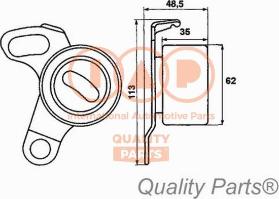 IAP QUALITY PARTS 127-17052 - Натяжной ролик, зубчатый ремень ГРМ autospares.lv