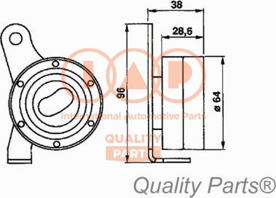 IAP QUALITY PARTS 12717066 - Натяжной ролик, зубчатый ремень ГРМ autospares.lv