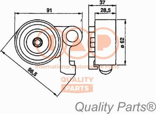 IAP QUALITY PARTS 12717067 - Натяжной ролик, зубчатый ремень ГРМ autospares.lv