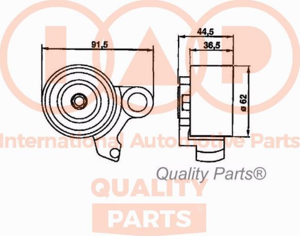 IAP QUALITY PARTS 12717086 - Натяжной ролик, зубчатый ремень ГРМ autospares.lv