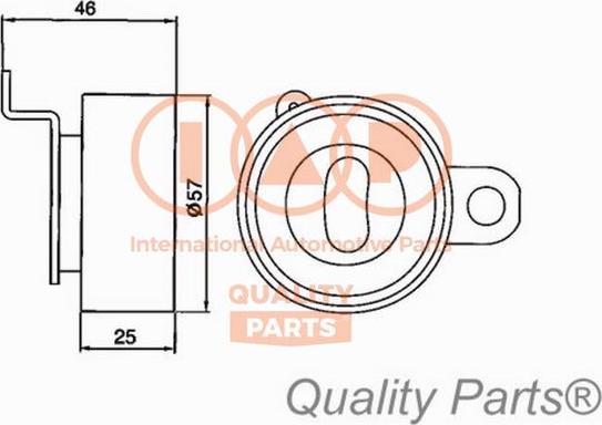 IAP QUALITY PARTS 127-17080 - Натяжной ролик, зубчатый ремень ГРМ autospares.lv